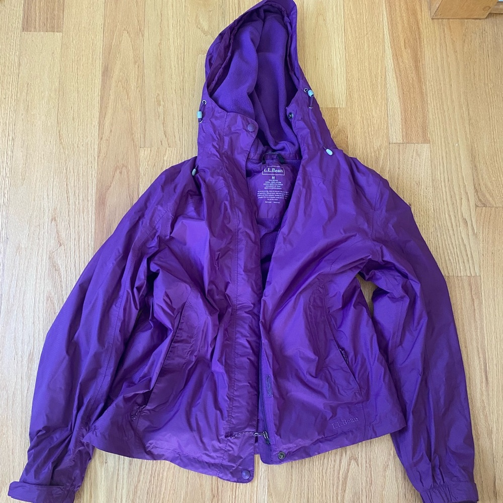 L.L.Bean fleece lined raincoat